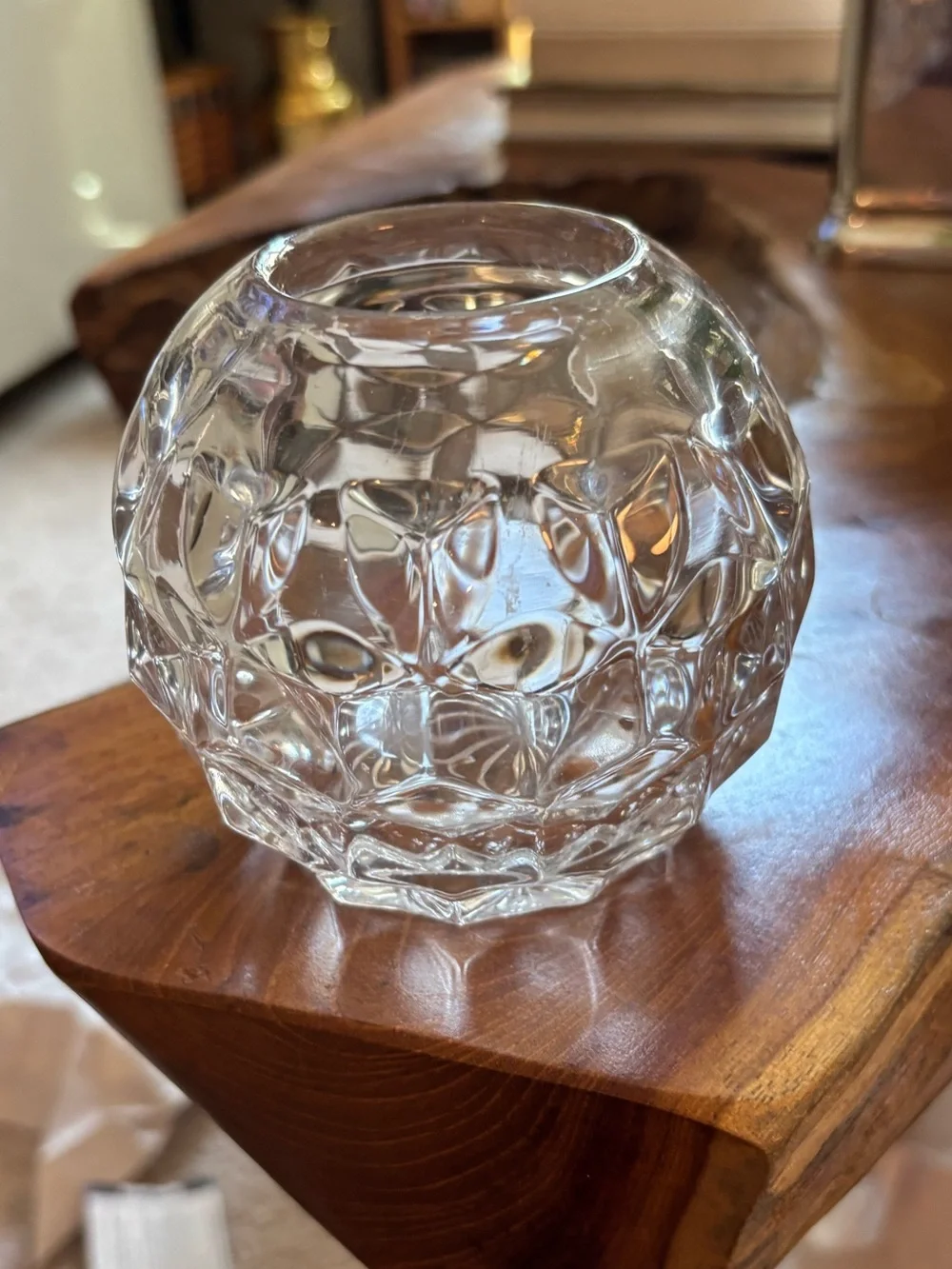 Fostoria, American crystal rose bowl vase